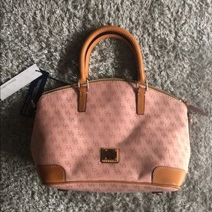 NWT Dooney & Bourke pink w/tan bag